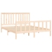 Estructura de cama con cabecero madera de pino blanco 150x200cm