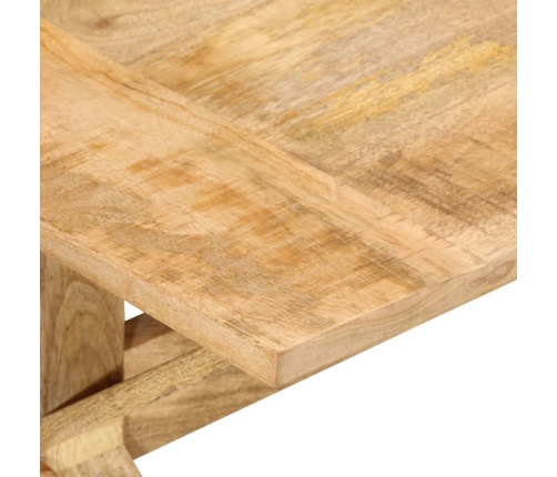 Mesa de centro madera maciza de mango 110x52x40 cm