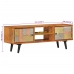 Mueble de TV con puertas metal madera maciza acacia 112x30x40cm