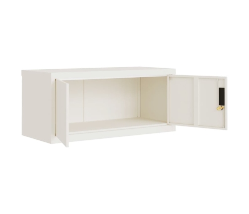 Armario archivador acero blanco 90x40x130 cm