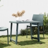 vidaXL Mesa de camping con aspecto de madera PP verde 79x56x64 cm