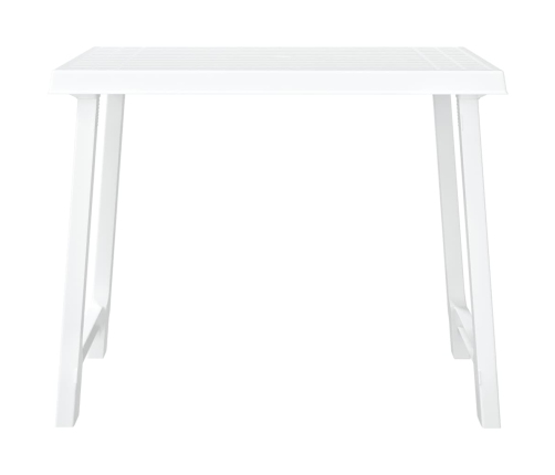 Mesa de camping con aspecto de madera PP blanco 79x56x64 cm