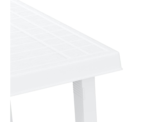 vidaXL Mesa de camping con aspecto de madera PP blanco 79x56x64 cm