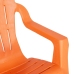 vidaXL Sillas jardín niños 2 uds aspecto madera PP naranja 37x34x44 cm