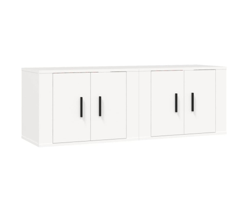 vidaXL Muebles para TV de pared 2 uds blanco 57x34,5x40 cm