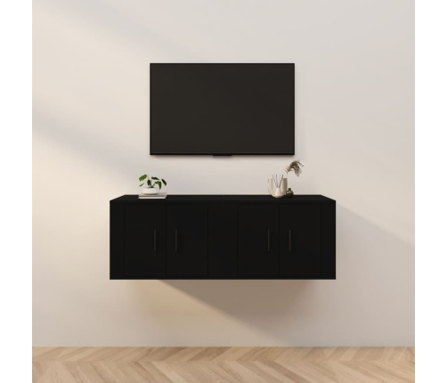 vidaXL Muebles para TV de pared 2 uds negro 57x34,5x40 cm