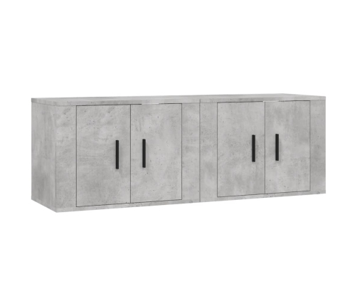 Muebles para TV de pared 2 uds gris hormigón 57x34,5x40 cm