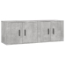 Muebles para TV de pared 2 uds gris hormigón 57x34,5x40 cm