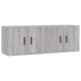 Muebles para TV de pared 2 uds gris Sonoma 57x34,5x40 cm