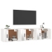 Muebles de TV de pared 3 uds blanco 57x34,5x40 cm