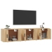 Muebles para TV de pared 3 uds roble Sonoma 57x34,5x40 cm