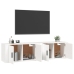 Muebles para TV de pared 2 uds blanco 80x34,5x40 cm