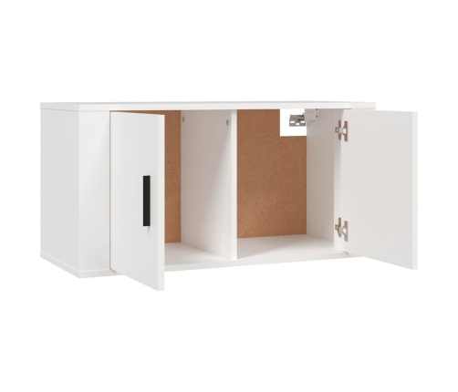 Muebles para TV de pared 2 uds blanco 80x34,5x40 cm