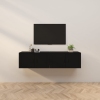 Muebles para TV de pared 2 uds negro 80x34,5x40 cm