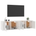 Muebles para TV de pared 2 uds blanco brillante 80x34,5x40 cm