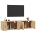 Muebles para TV de pared 2 uds roble Sonoma 80x34,5x40 cm