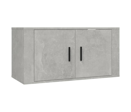 vidaXL Muebles para TV de pared 2 uds gris hormigón 80x34,5x40 cm