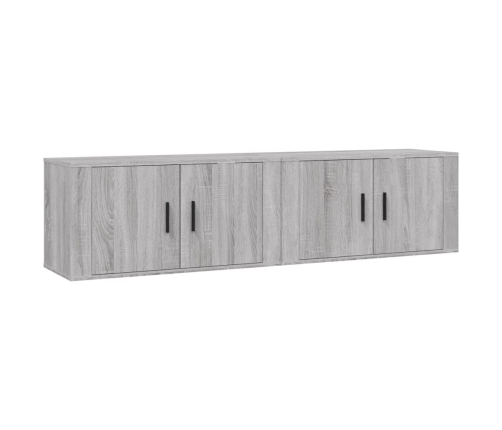 Muebles para TV de pared 2 uds gris Sonoma 80x34,5x40 cm