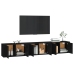 Muebles para TV de pared 3 uds negro 80x34,5x40 cm