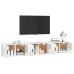 Muebles para TV de pared 3 uds blanco brillante 80x34,5x40 cm