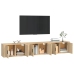 Muebles para TV de pared 3 uds roble Sonoma 80x34,5x40 cm