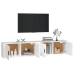 Muebles para TV de pared 2 uds blanco 100x34,5x40 cm