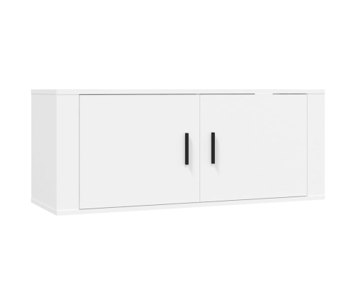 Muebles para TV de pared 2 uds blanco 100x34,5x40 cm