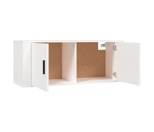 Muebles para TV de pared 2 uds blanco 100x34,5x40 cm