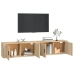 Muebles para TV de pared 2 uds roble Sonoma 100x34,5x40 cm