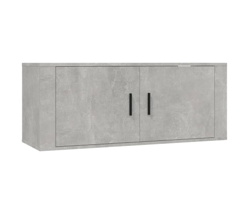 Muebles para TV de pared 2 uds gris hormigón 100x34,5x40 cm