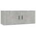 Muebles para TV de pared 2 uds gris hormigón 100x34,5x40 cm