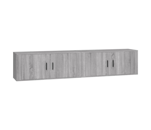 Muebles para TV de pared 2 uds gris Sonoma 100x34,5x40 cm