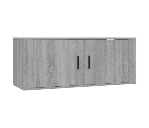 Muebles para TV de pared 2 uds gris Sonoma 100x34,5x40 cm