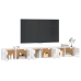 Muebles para TV de pared 3 uds blanco brillante 100x34,5x40 cm