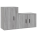 Set de muebles para TV 2 pzas madera contrachapada gris Sonoma