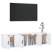 Set de muebles de TV 3 piezas madera contrachapada blanco