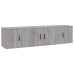 Set de muebles para TV 3 pzas madera contrachapada gris Sonoma