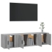 Set de muebles para TV 3 pzas madera contrachapada gris Sonoma