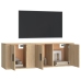 Set de muebles para TV 2 pzas madera contrachapada roble sonoma