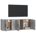 Set de muebles de TV 2 pzas madera contrachapada gris hormigón