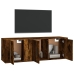 Set de muebles de TV 2 pzas madera contrachapada roble ahumado