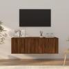 Set de muebles para TV 2 pzas madera contrachapada roble marrón