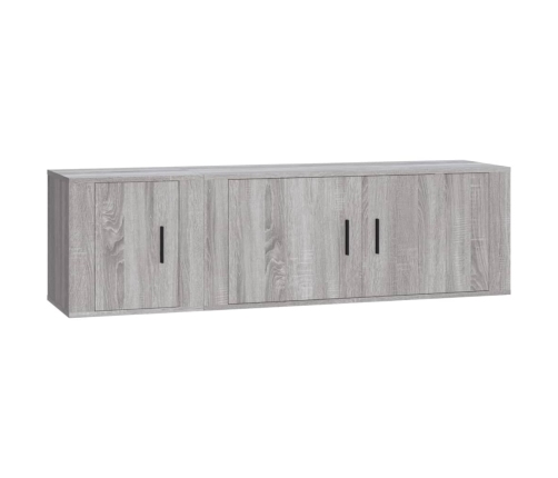 Set de muebles para TV 2 pzas madera contrachapada gris Sonoma