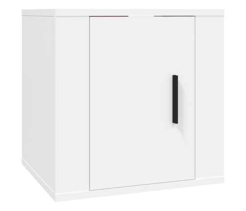 Set de muebles para TV 4 piezas madera contrachapada blanco