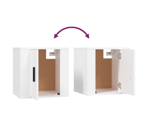 Set de muebles para TV 4 piezas madera contrachapada blanco