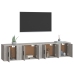 Set de muebles para TV 4 pzas madera contrachapada gris Sonoma