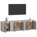 Set de muebles para TV 3 pzas madera contrachapada gris Sonoma