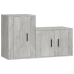 Set de muebles de TV 2 pzas madera contrachapada gris hormigón