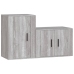 Set de muebles para TV 2 pzas madera contrachapada gris Sonoma