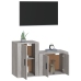 Set de muebles para TV 2 pzas madera contrachapada gris Sonoma